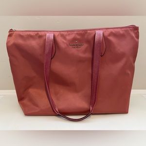 Kate Spade Packable Nylon Tote Handbag Purse - Pink - Tote Only, No Pouch